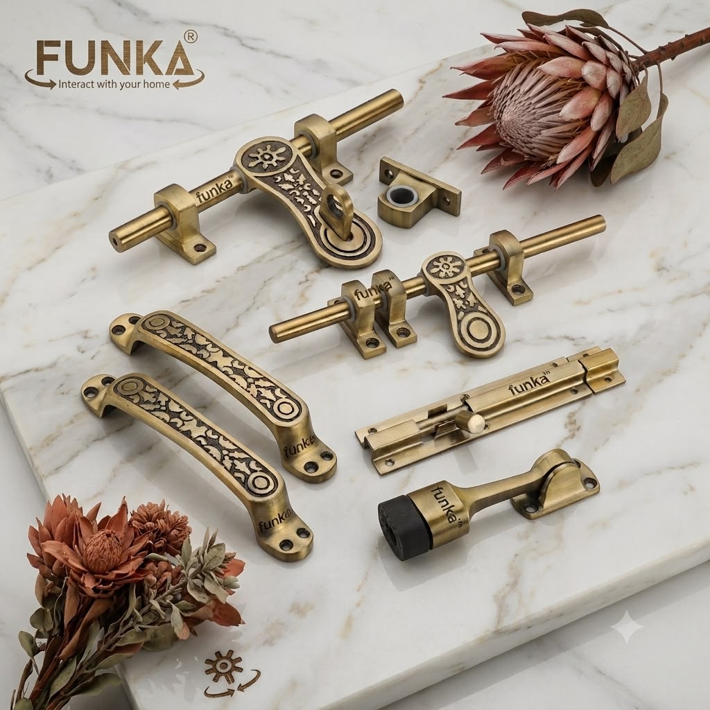 Funka® FLAME Aluminum Heavy Single Door Fitting Accessories Set