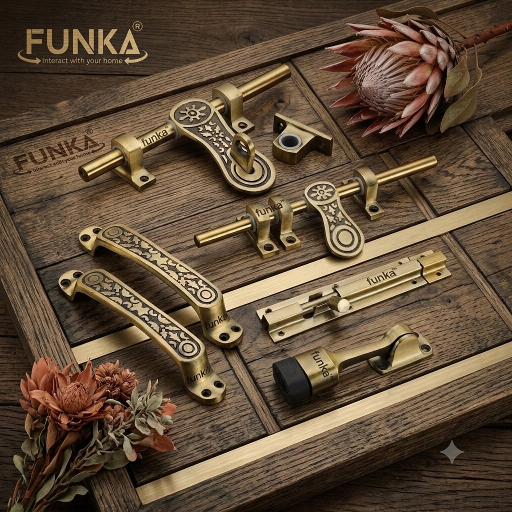 Funka® FLAME Aluminum Heavy Single Door Fitting Accessories Set