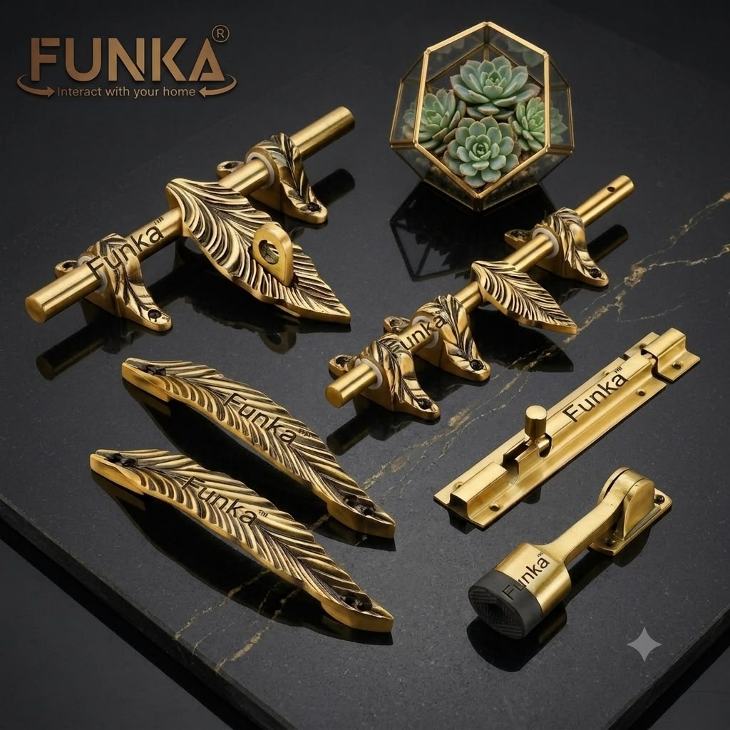 Funka® MAYURI Aluminum Heavy Single Door Fitting Accessories Set