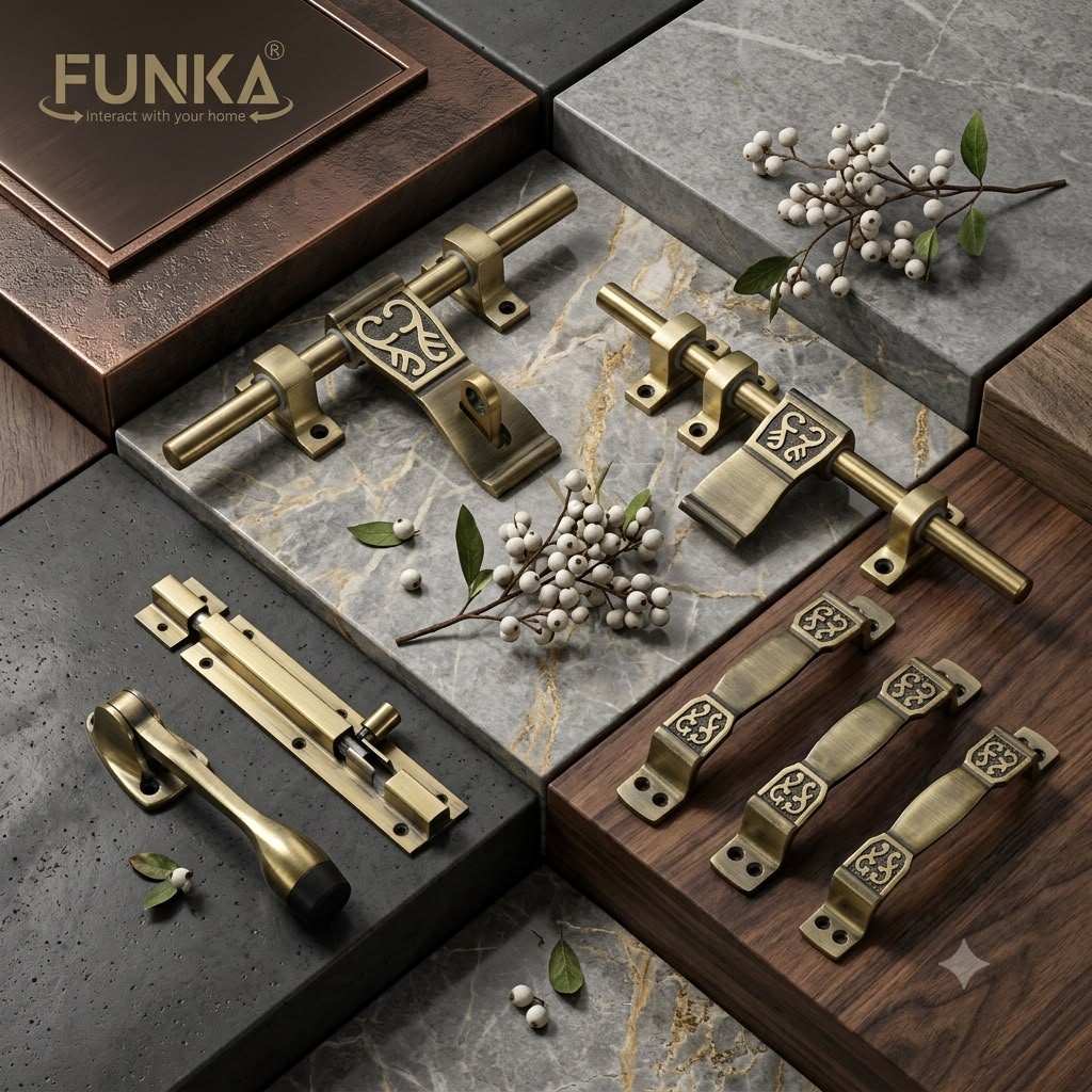 Funka® CLASSIC Aluminum Heavy Single Door Fitting Accessories Set
