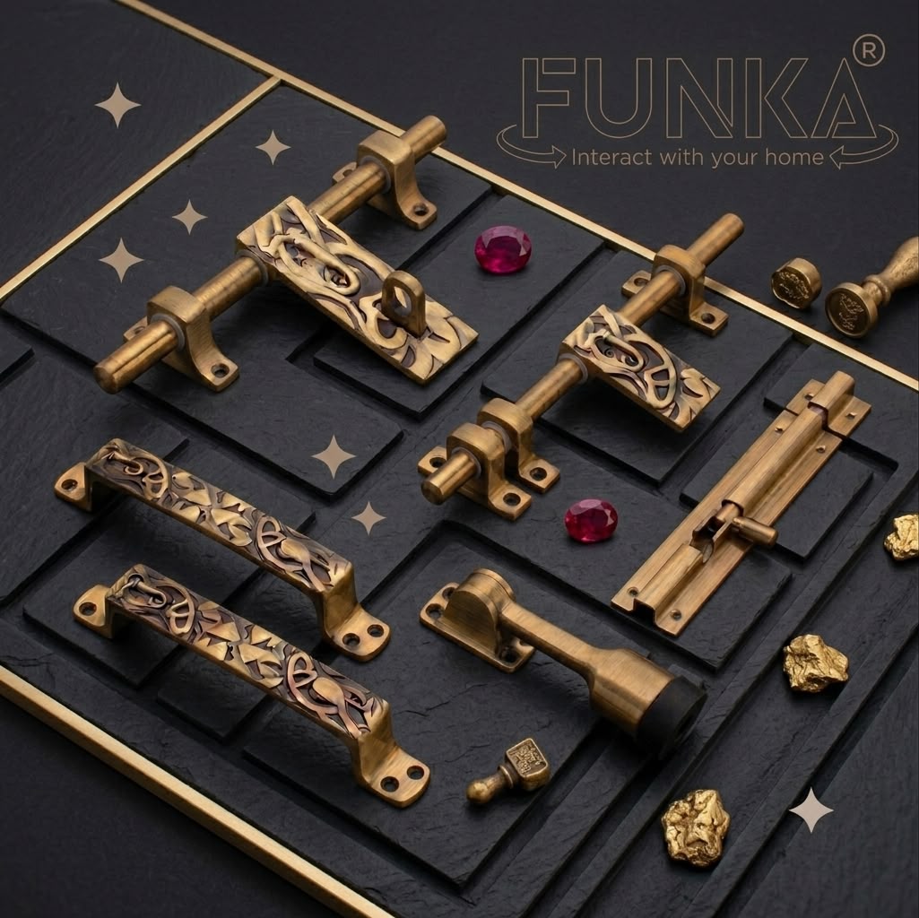 Funka® GANESHA Aluminum Heavy Single Door Fitting Accessories Set