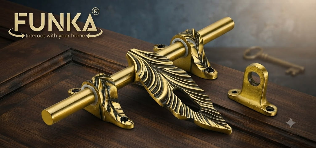 Funka® MAYURI Antique Aluminum Aldrop For All Doors