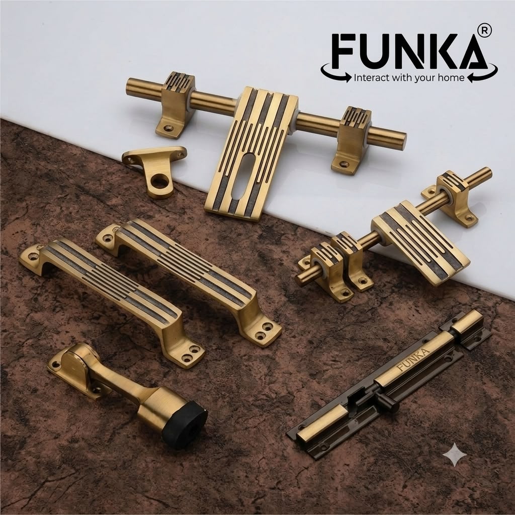 Funka® LINEAR Aluminum Heavy Single Door Fitting Accessories Set