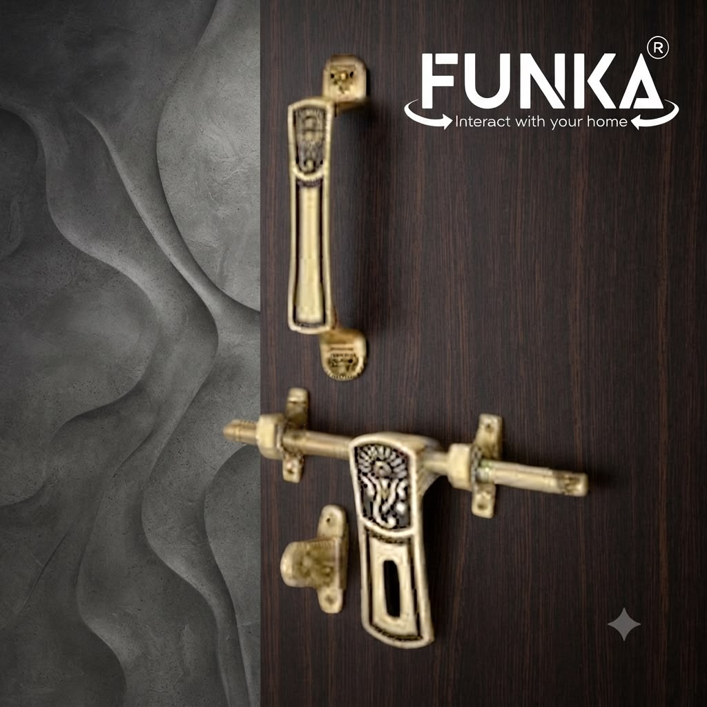 Funka® VINAYAK Antique Aluminum Aldrop For All Doors