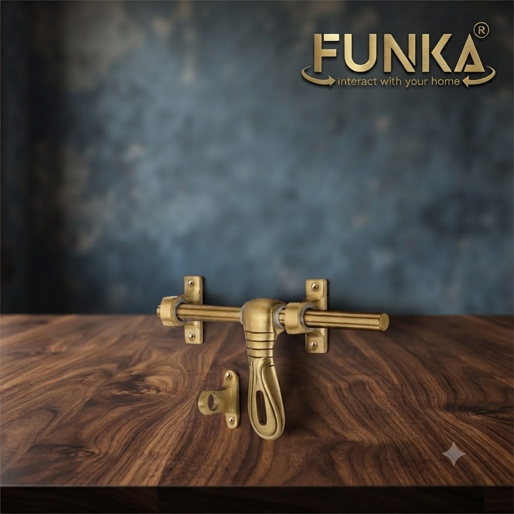 Funka® CURVE Antique Aluminum Aldrop For All Doors