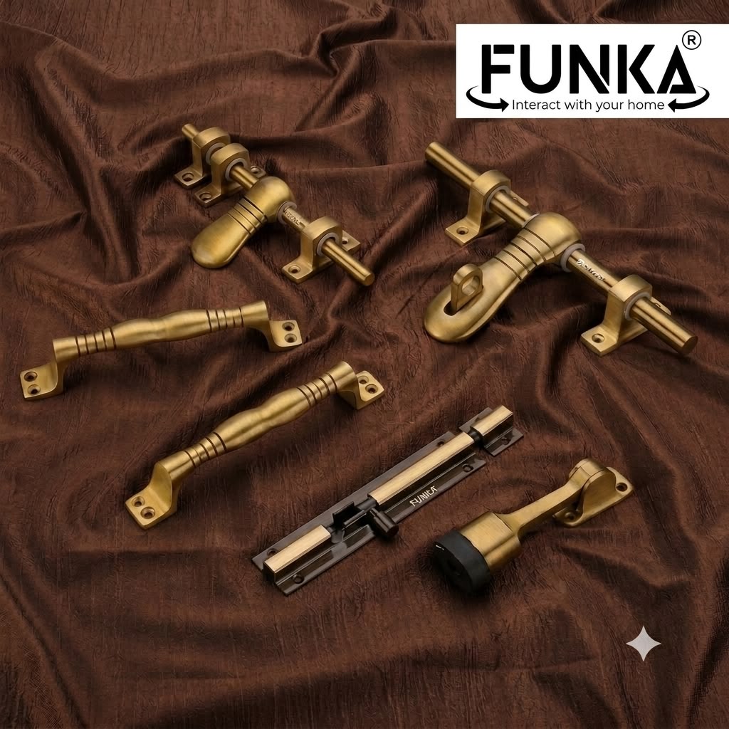 Funka® CURVE Aluminum Heavy Single Door Fitting Accessories Set