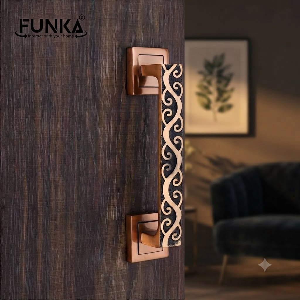 Funka® BAIL Aluminum Heavy Main Door 8 Inches Handle For Push & Pull