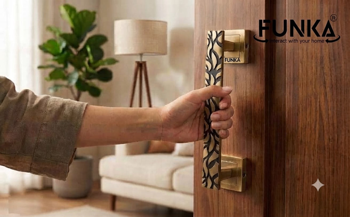 Funka® BRICK Aluminum Heavy Main Door 8 Inches Handle For Push & Pull